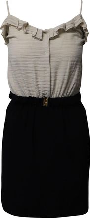 Sandro Sandro 2-Piece Style Dress in Beige and Black Viscose