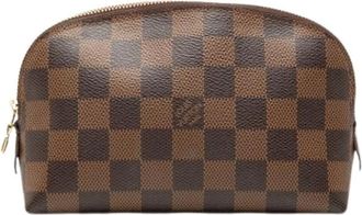 Louis Vuitton Pre-owned Clutches, female, Brown, Size: ONE SIZE Pre-owned Damier Canvas Pouch