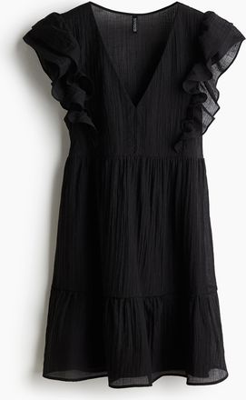 H&M Kleid mit Volants - Schwarz