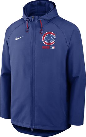 Nike Chicago Cubs Authentic Collection Nike Mens Therma-FIT MLB Full-Zip Hooded Jacket in Blue | 04HC199NEJ-FHP