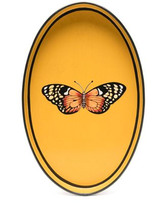 Les-Ottomans Butterfly dienblad (31 cm x 21 cm) - Geel