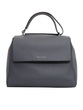 Orciani Textured Calf Leather Handbag With Adjustable Strap
