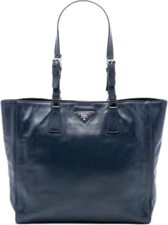 Prada Pre-owned Tote Bags, female, Blue, Size: ONE SIZE Pre-owned Tote Bag