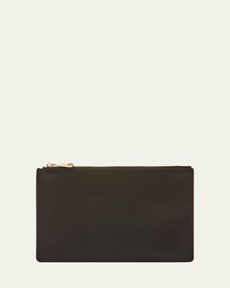 IL BISONTE Oliveta Zip Vacchetta Leather Card Case
