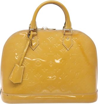 Louis Vuitton Alma Handbag Patent Leather Yellow Patent_Leather Bag (Pre-Owned)
