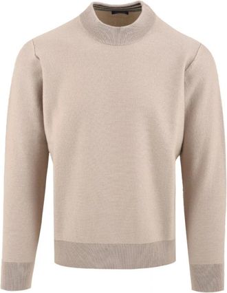 Drumohr Trui met ronde hals - Heren - Ronde hals truien - Beige - 2XL - Wol - Truien & Vesten