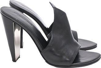 Alexander Wang Isabeli Pointed Mules in Black Leather