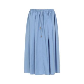 Marni Sky Blue Cotton Midi Skirt