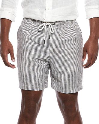 Onia Classic Stripe Linen-Blend Short