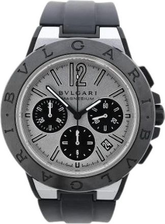 Bulgari Pre-owned Diagono Magnesium - Heren - Vintage Horloges - Grijs - ONE Size - Vintage