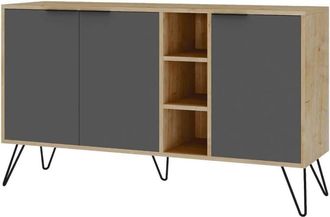 Calicosy Aparador 3 nichos y 3 puertas l142 cm marrón