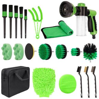OEM Kit De Limpieza Para Autom&oacute;viles De 21 Piezas Que Incluye Herramientas El&eacute;ctricas, Pulido Y Encerado Para Un Mantenimiento Detallado Del Veh&iacute;culo
