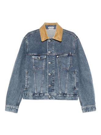 J.W.Anderson Giacca denim con colletto a coste - Blu