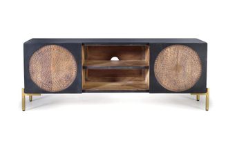 Giner&Colomer Mueble tv de madera de mango y metal