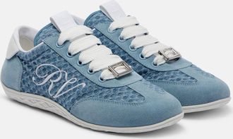 Roger Vivier Viv suede-trimmed sneakers