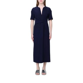 Meimeij Abito Midi in Cr&ecirc;pe - Dresses - Mujer - Azul - S