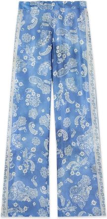 Oltre Dames, Broeken, Blauw, Maat: L Satijn
