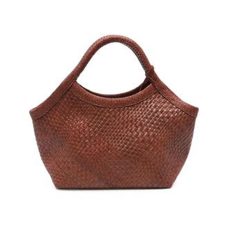 Ibeliv Pure Medium Geweven Tote Bag - Dames - Tassen - Bruin - Maat: ONE Size Leer