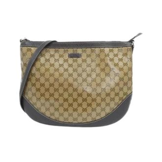 Gucci Pre-owned Cross Body Bags, female, Beige, Size: ONE SIZE Pre-owned GG Crystal Leather Shoulder Bag