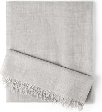 Brunello Cucinelli Cashmere and silk scarf in Light Grey at Nordstrom