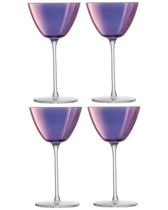 LSA International Lsa International Set Of 4 Aurora Martini Glass