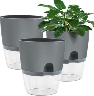 OEM Macetas Con Autorriego, Macetas De Resina Para El Hogar, Macetas Transparentes De Doble Pared, Macetas Para Plantas Suculentas
