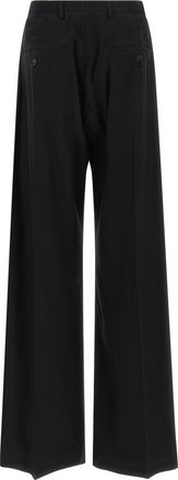 Rick Owens Womens Black Cotton Pants