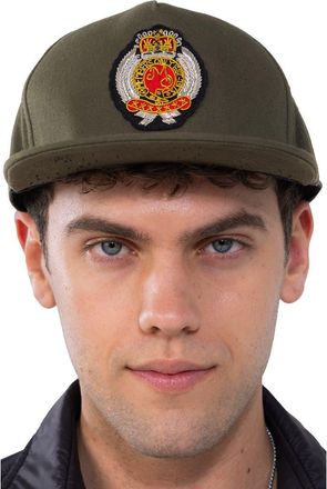 Members Only Twill Baseball Cap - Members Only Crest in Olive at Nordstrom