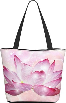 AOOEDM Watercolor Pink Flower Lotus Ladies Shopping Bag 13x11x7in.The Perfect ValentineS Day Gift.It Is The Best ValentineS Day Gift For Mom, Daughter, Wife,