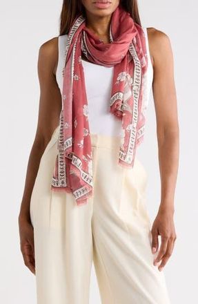 Longchamp Print Scarf in Fig at Nordstrom Rack