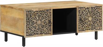 vidaXL Mesa De Centro De Madera Maciza Mango 100x54x40 Cm Vidaxl