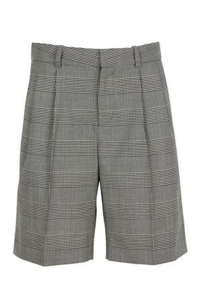 Balmain Darted shorts with Prince of Wales check in Black at Nordstrom, Size 36 Eu