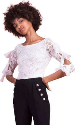 Moskada Kant Knopen Blouse - 44 - Dames - Blouses - Wit - 2XL - Overhemden