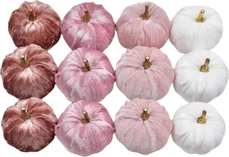 OEM Paquete De 12 Calabazas De Terciopelo, Decoraci&oacute;n Para El Hogar - Uno