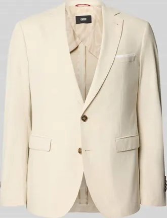 Cinque Sakko mit Brustleistentasche und Einstecktuch in Beige, Gr&ouml;&szlig;e 48