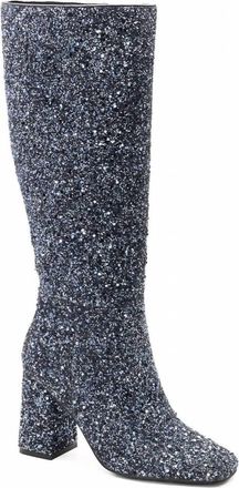 Corkys Footwear Womens Yolo Glitter High Boots In Sapphire Blue