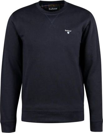 Barbour Navy Crew-Neck Sweatshirt met Geborsteld Katoen - Heren - Sweatshirts - Blauw - M - Katoen - Hoodies & sweatvesten