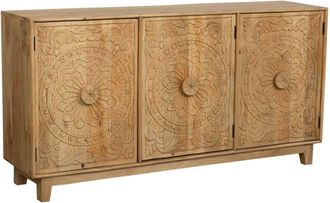 Wanderlust Deco Aparador de madera 175x43x90 marr&oacute;n