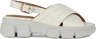 Geox Lisbona sandals - women - Calf Leather/Calf Leather/Polyethylene vinyl acetate (PEVA) - 40 - White