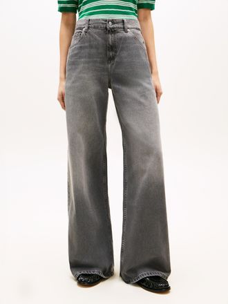 Tommy Hilfiger High-waist-Jeans TOMMY HILFIGER DNM 70s WIDE LEG HW, Damen, Gr. 27, L&auml;nge 32, reya, Denim/Jeans, Obermaterial: 100% Baumwolle, unifarben, l&auml;ssig gesch