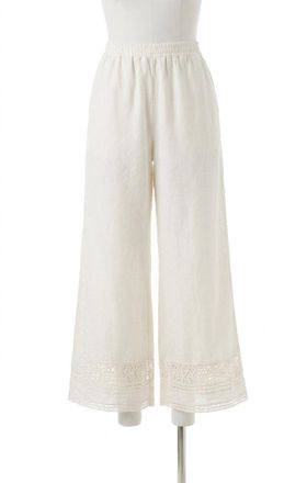 Z Supply Scout Embroidered Pants In White