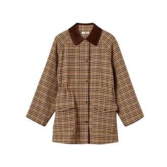 Twinset Parka Jacquard Pied-de-poule - - Coats - Donna - Multicolore - M