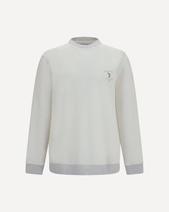 Brunello Cucinelli Cotton Sweatshirt with embroidery Male XS