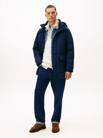 Tommy Hilfiger Mens Hooded Down Parka - Navy - XS