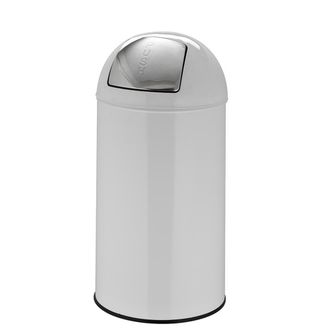 hjh OFFICE Papelera de acero Blanco