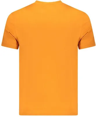 Napapijri Logo-Embroidered Cotton T-Shirt - Orange