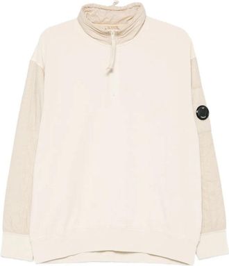 C.P. Company Half-Zip Quilted-Panel Sweatshirt
