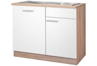 Wiho Küchen Spülenschrank »Montana« 110 cm breit, inkl. Tür/Griff/Sockel für vollint. Geschirrspüler