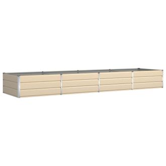 vidaXL Jardinera Marfil 385 X 100 X 45 Cm Acero Galvanizado Vidaxl