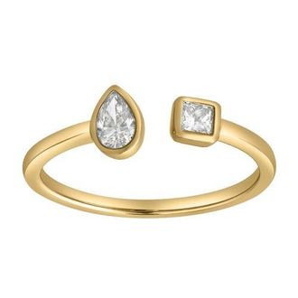 LuvMyJewelry Lyra 14K Gold Lab Grown Diamond Open Ring - 0.25 Ct in 14K Yellow Gold at Nordstrom, Size 6